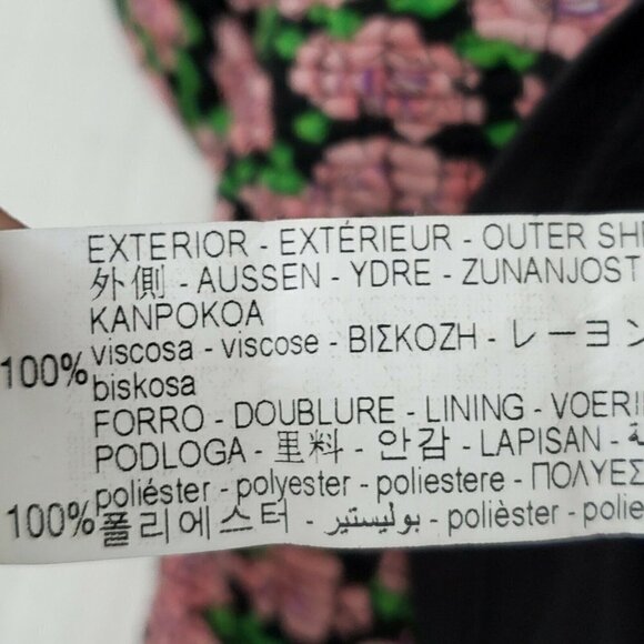 Zara Womens Mini Dress Large Floral Print Smocked Bottom Bloggers Favorite - Picture 8 of 12
